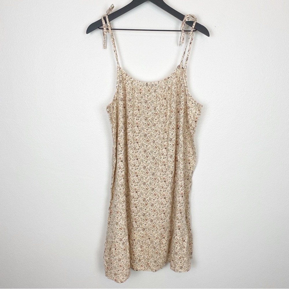 Madewell Crinkle Tie-Strap Ruffle-Hem Cover-Up Dress in Florentine Floral NF583 - Picture 6 of 8